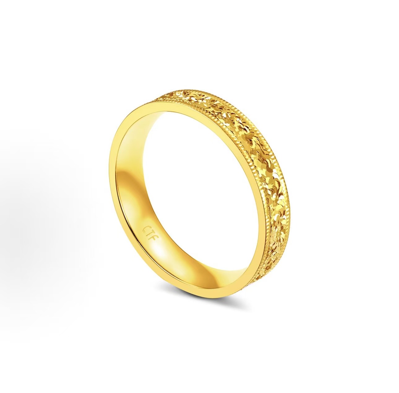 Broken Ice and Broken Gold Closed End Ring Jewelry